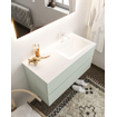 Mondiaz VICA ensemble de meuble de salle de bain - 100cm - meuble sous-vasque gris - 2 tiroirs - lavabo cloud droite - 1 trou de robinet - miroir LED - version XL 60cm de haut SW1098098