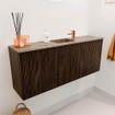Mondiaz JOYA-DLUX 100cm meuble de toilette - couleur Walnut - Vasque FAYE position Milieu 1 trou de robinet couleur Arena. SW1424340