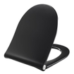 Geberit Icon cuvette suspendue 35.5x53x33cm chasse profonde sans bride blanc avec abattant softclose et quickrelease noir SW705609