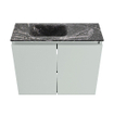 MONDIAZ TURE-DLUX Meuble toilette - 60cm - Greey - EDEN - vasque Lava - position gauche - 1 trou de robinet SW1103820