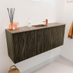 Mondiaz JOYA-DLUX 100cm meuble de toilette - couleur Shadow - Vasque FAYE position Milieu 1 trou de robinet couleur Arena. SW1424807