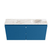 MONDIAZ TURE-DLUX Meuble toilette - 100cm - Jeans - EDEN - vasque Frappe - position droite - sans trou de robinet SW1102828