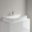 Villeroy & Boch Finion lavabo - dessous meulé 1 trou de robinet 80x47cm - Ceramic+ avec trop-plein dissimulé stone white SW209556