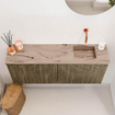 Mondiaz JOYA-DLUX 100cm toiletmeubel - kleur Dusk - Wastafel FAYE positie Rechts Zonder kraangat kleur Arena. SW1425757