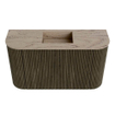 Mondiaz JOYA-DLUX 73.2cm toiletmeubel - ronding links en rechts kleur Shadow - Wastafel FAYE positie Midden Zonder kraangat kleur Arena. SW1424845