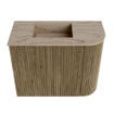 Mondiaz JOYA-DLUX Meuble de salle de bains 51,6cm - arrondi droit couleur Dusk - Vasque FAYE position Gauche Sans trou de robinet couleur Arena SW1425758