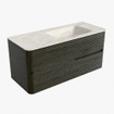 Mondiaz CIRO-DLUX Ensemble de meubles de salle de bains - 110x45x50cm - plan vasque solid surface Ostra - 1 vasque à droite - sans trous de robinetterie - 2 tiroirs - Shadow SW1532455