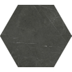 Terravito Jorina wand- en vloertegel - 15x17cm - 9mm - Zeshoek - Marmerlook - Zwart mat SW720572