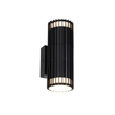 QAZQA Boris Wandlamp - 2 lampen - inclusief dimbare led lamp - IP44 - Rond - Zwart SW1477251