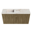 Mondiaz JOYA-DLUX 80cm toiletmeubel - kleur Dusk - Wastafel FAYE positie Links 1 kraangat kleur Frappe. SW1423065