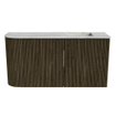 Mondiaz JOYA-DLUX Meuble de toilette 81,6 cm - arrondi gauche couleur Shadow - Vasque FAYE position Droite 1 trou de robinet couleur Glace SW1422799