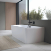 Duravit Qatego baignoire dos à la paroi 180x80cm blanc mat SW999963