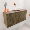 Mondiaz JOYA-DLUX Meuble de toilette 80cm - couleur Dusk - Vasque FAYE position Milieu Sans trou de robinet couleur Arena SW1426269