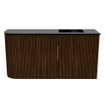 Mondiaz JOYA 81.6cm toiletmeubel - ronding links kleur Walnut - Wastafel FAYE positie Rechts 1 kraangat kleur Urban. SW1421357