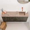Mondiaz JOYA-DLUX 100cm toiletmeubel - kleur Shadow - Wastafel FAYE positie Rechts Zonder kraangat kleur Arena. SW1424812