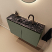 MONDIAZ TURE-DLUX Meuble de toilettes 80 cm Army. Lavabo EDEN Lava position milieu. Avec 1 trou de robinet. SW1103696