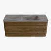 Mondiaz CIRO-DLUX Badkamermeubelset - 120x45x50cm - Solid surface wastafel Oza - 1 wasbak Rechts - zonder kraangaten - 2 lades - Dusk SW1533281