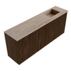 Mondiaz JOYA-DLUX 100cm toiletmeubel - kleur Walnut - Wastafel FAYE positie Rechts 1 kraangat kleur Saba. SW1424664