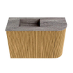 Mondiaz JOYA-DLUX 61.6cm toiletmeubel - ronding rechts kleur Oak - Wastafel FAYE positie Links 1 kraangat kleur Oza. SW1424154