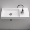 Clou Mini Wash Me fontein 56x24cm rechts zonder plug Aluite Wit mat SW9382