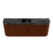 Mondiaz JOYA-DLUX 113.2cm toiletmeubel - ronding links en rechts kleur Ruby - Wastafel FAYE positie Midden Zonder kraangat kleur Lava. SW1423667
