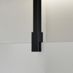 FortiFura Galeria Douche à l'italienne - 100x200cm - Verre dépoli - Bras plafond - Noir mat SW957343