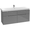 Villeroy & Boch Subway 2.0 meuble sous-lavabo - 128,7x59x44,9cm - Gris 1025037