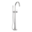 BRAUER Brushed Edition Staande Badkraan - handdouche staaf 1 stand - 2 gladde knoppen - inclusief inbouwdeel - PVD - geborsteld RVS SW1164730