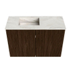 Mondiaz JOYA-DLUX Meuble de salle de bains 60cm - couleur Walnut - Vasque FAYE position Gauche Sans trou de robinet couleur Ostra SW1422575