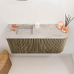 Mondiaz JOYA-DLUX 81.6cm toiletmeubel - ronding rechts kleur Dusk - Wastafel FAYE positie Links 1 kraangat kleur Glace. SW1423222