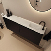 MONDIAZ TURE-DLUX 120cm toiletmeubel Urban. EDEN wastafel Opalo positie rechts. Met 1 kraangat. SW1104166