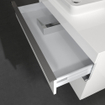 Villeroy & Boch Venticello wastafelonderbouwkast met 2 laden voor opzetwastafel links 95.7x50.2x60.6cm glans wit 1025484