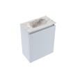 MONDIAZ TURE-DLUX Meuble WC 40 cm Clay. Lavabo EDEN Glace position au milieu. Sans trou de robinet. SW1103258