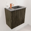 Mondiaz JOYA-DLUX 40cm toiletmeubel - kleur Shadow - Wastafel FAYE positie Rechts 1 kraangat kleur Sombra. SW1425165