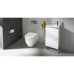 Duravit ME by Starck cuvette à poser à chasse profonde back to wall 37x60cm évacuation horizontale avec WonderGliss blanc SW84195
