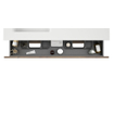 Adema Chaci Badkamermeubelset - 120x46x57cm - 2 ovale keramische wasbakken wit - 2 kraangaten - 2 lades - ronde spiegel met verlichting - noten (hout) SW816299