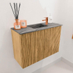 Mondiaz JOYA-DLUX Meuble de salle de bains 60cm - couleur Oak - Vasque FAYE position Milieu 1 trou de robinet couleur Sombra. SW1424264
