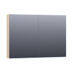 Saniclass Dual Spiegelkast - 100x70x15cm - 2 links- rechtsdraaiende spiegeldeur - MFC - legno calore SW242131