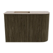 Mondiaz JOYA-DLUX 61.6cm toiletmeubel - ronding rechts kleur Shadow - Wastafel FAYE positie Links 1 kraangat kleur Arena. SW1426250