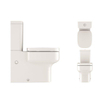 Crosswater Kai abattant de WC avec softclose et bord fin blanc SW487305