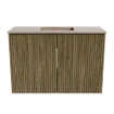 Mondiaz JOYA-DLUX 60cm meuble de salle de bains - couleur Dusk - Vasque FAYE position Milieu 1 trou de robinet couleur Saba. SW1426044
