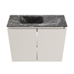 MONDIAZ TURE-DLUX Meuble WC 60 cm Linen. Lavabo EDEN Lava position gauche. Sans trou de robinet. SW1103861
