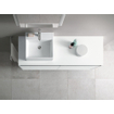 Duravit ketho 2 meuble sous lavabo avec plaque console et 2 tiroirs pour lavabo à gauche 160x55x45.9cm avec poignées blanc anthracite super mat SW771993
