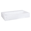 Differnz Flat fonteinset - 38x24x8cm - Rechthoek - 1 kraangat - Recht matte goude kraan - Marmer Wit SHOWROOMMODEL SHOW26355