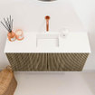 Mondiaz JOYA 80cm toiletmeubel - kleur Dusk - Wastafel FAYE positie Midden Zonder kraangat kleur Talc. SW1421600