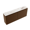 MONDIAZ TURE-DLUX Meuble toilette - 120cm - Rust - EDEN - vasque Frappe - position droite - sans trou de robinet SW1103031