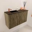 Mondiaz JOYA 70cm meuble de toilette - couleur Dusk - Vasque FAYE position Gauche 1 trou de robinet couleur Urban. SW1421752