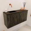 Mondiaz JOYA 80cm meuble de toilette - couleur Shadow - Lavabo FAYE position Gauche Sans trou de robinet couleur Urban. SW1421540