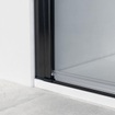 Marenza Neptune 6211 Porte de douche - 90x200cm - profilé - verre de sécurité - anti-calcaire - noir mat SW538538