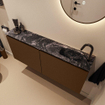 MONDIAZ TURE-DLUX Meuble toilette - 120cm - Rust - EDEN - vasque Lava - position droite - 1 trou de robinet SW1104047